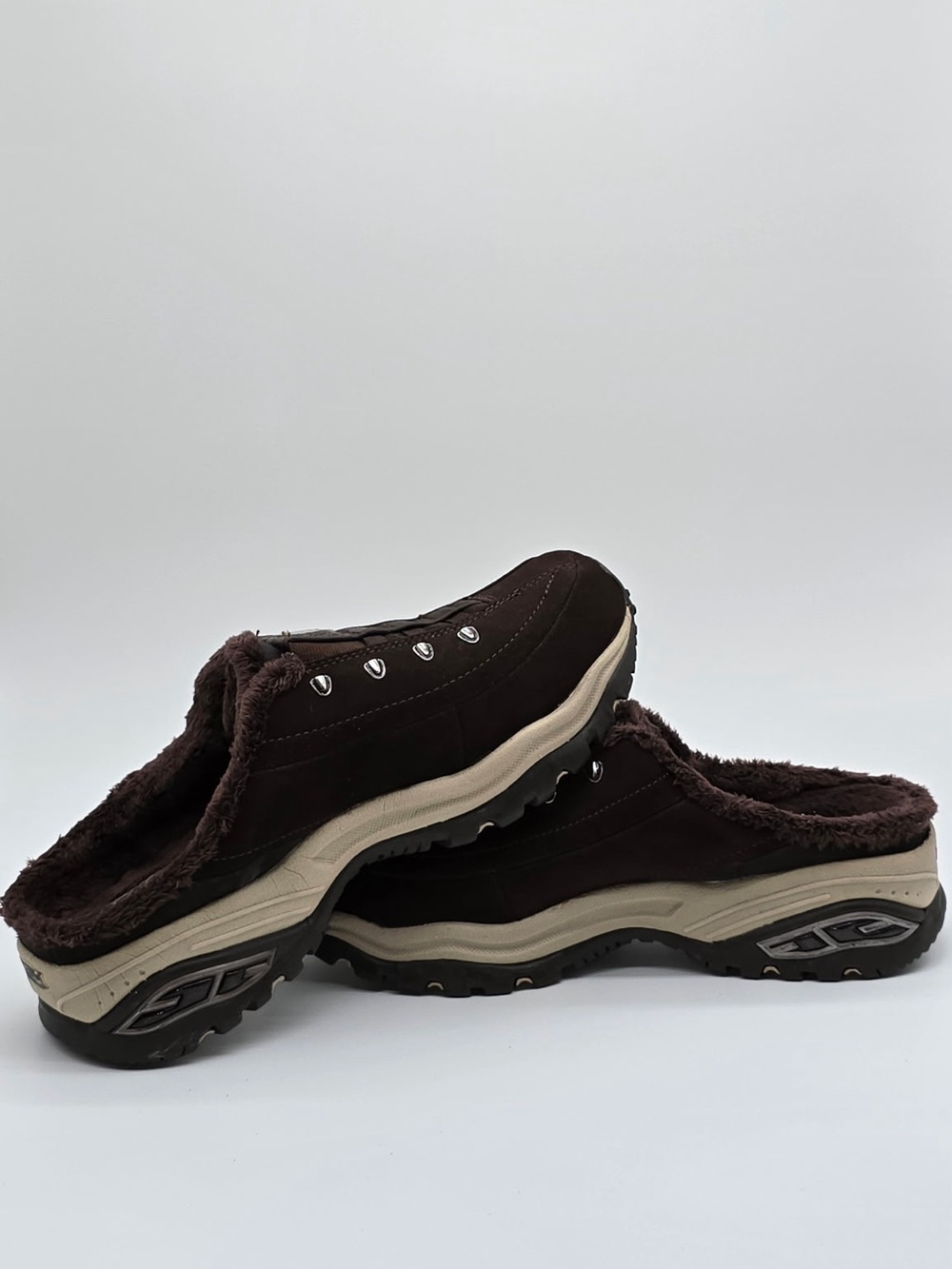 Sketchers Brown Fur-Lined Slip-On Casual Shoes Size 9 Women